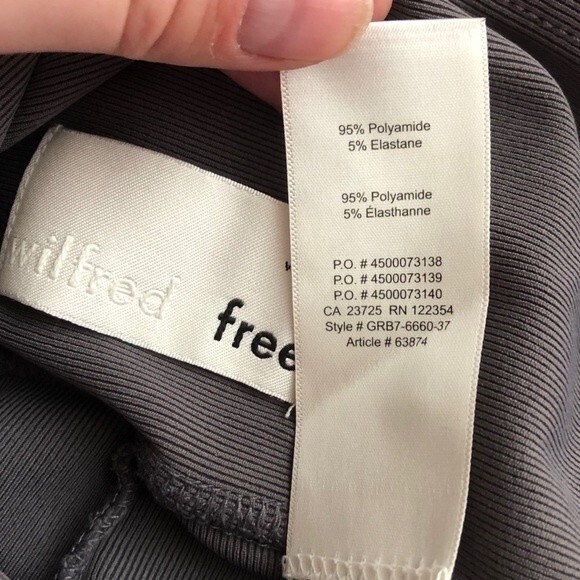 Wilfred Free for Aritizia Daria Charcoal Leggings Size Small - Picture 13 of 16